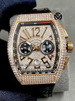 Franck Muller Yachting Fully Iced Rose Gold Dubai Watches