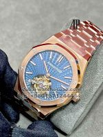 AP Royal Oak Selfwinding Flying Tourbillon Blue Dial Rose Gold