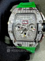 Richard Mille RM 011 Aftermarket Iced Out Green Copy Dubai Watches