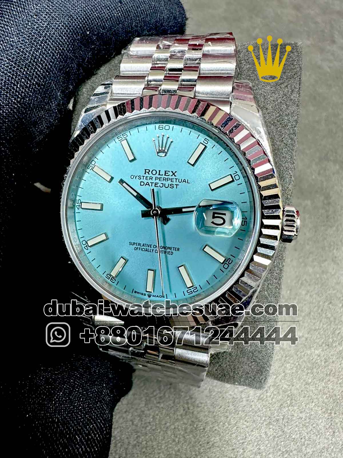 Copy Rolex date just Tiffany Blue 116234 