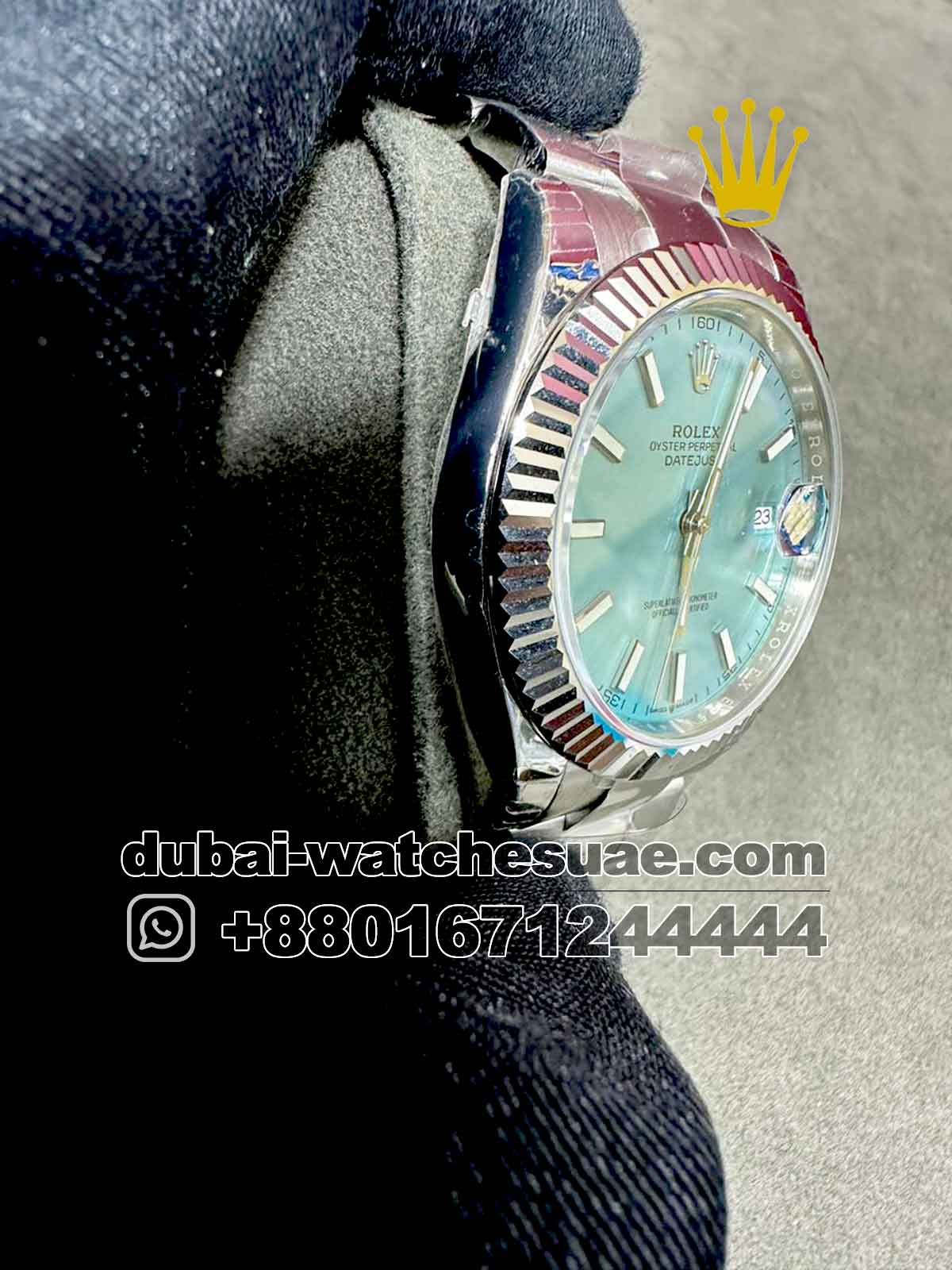 Replica Rolex date just Tiffany Blue 116234